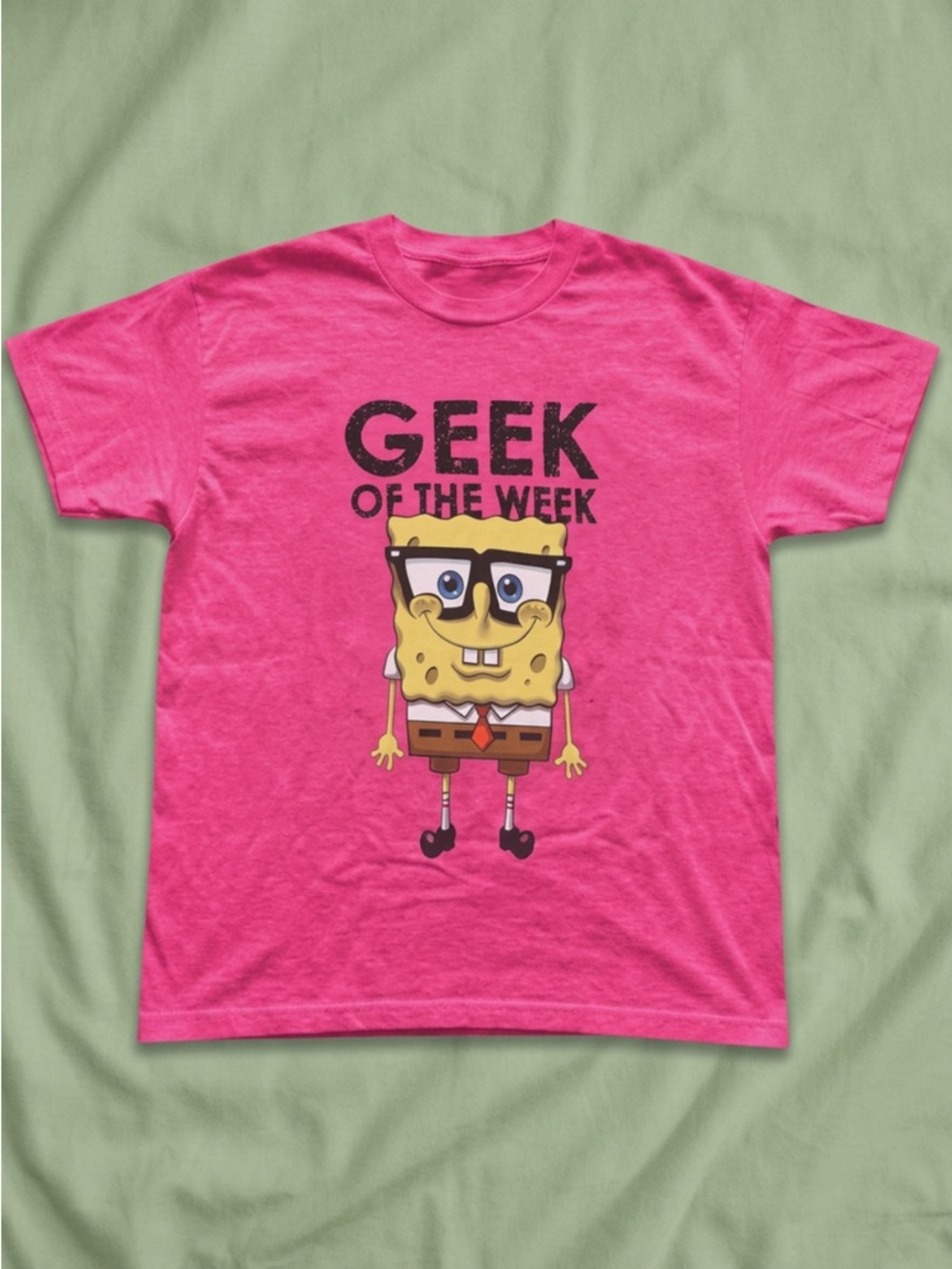Starring SpongeBob Week Of The Week Cute Pink T-Shirt